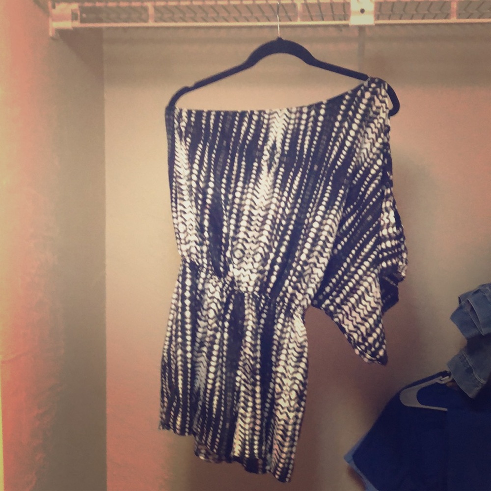 One shoulder tshirt romper